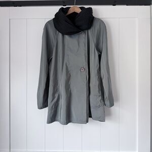 Mycra Pac Now Dontatella Reversible Rain Jacket S/M Iridescent Blue Grey Black